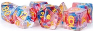 2!MET708 Resin Poly Dice Set: Unicorn Cosmic Carnival published by Metallic Dice Games