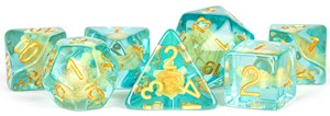 2!MET742 Resin Poly Dice Set: Turtle Dice published by Metallic Dice Games