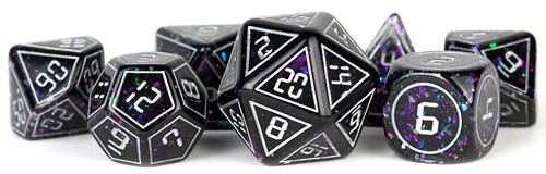 MET746 Resin Poly Dice Set: Framed Void published by Metallic Dice Games