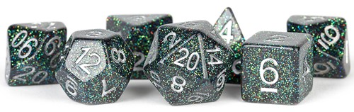 MET747 Resin Poly Dice Set: Astro Mica published by Metallic Dice Games
