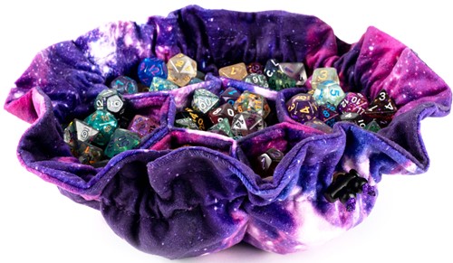 MET9102 Nebula Velvet Compartment Dice Bag published by Metallic Dice Games