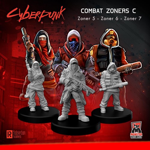 MFC33014 Cyberpunk Red Miniatures: Combat Zoners C published by Monster Fight Club