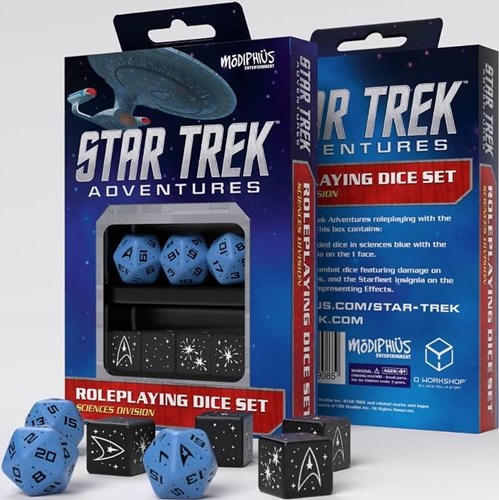 MUH051074 Star Trek Adventures RPG: Sciences Blue Custom Dice published by Modiphius