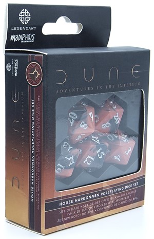 MUH052170 Dune RPG: Harkonnen Dice Set published by Modiphius