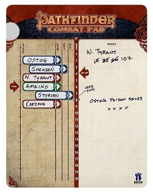 PAI10003 Pathfinder RPG: Combat Pad published by Paizo Publishing