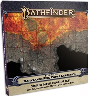 PAI4087 Pathfinder RPG Flip-Tiles: Darklands Fire Caves Expansion published by Paizo Publishing