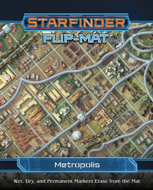 2!PAI7334 Starfinder RPG: Flip-Mat Metropolis published by Paizo Publishing