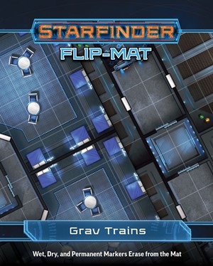 2!PAI7338 Starfinder RPG Flip-Mat: Grav Trains published by Paizo Publishing