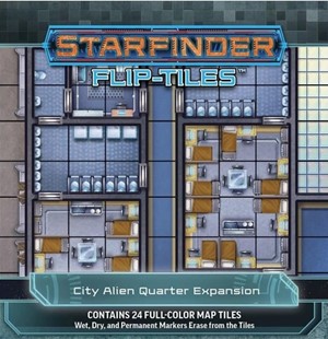 PAI7508 Starfinder RPG Flip-Tiles: City Alien Quarter Expansion published by Paizo Publishing