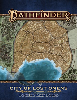 PAI9305 Pathfinder RPG 2nd Edition: Lost Omens City Of Lost Omens Poster Map Folio published by Paizo Publishing