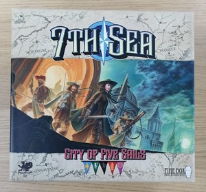 2!PBE03001 7th Sea: City Of Five Sails Expandable Card Game: Base Game published by Pine Box Entertainment