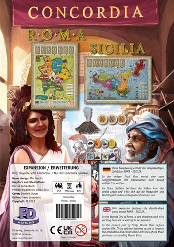 PDV9975 Concordia Board Game: Roma And Sicilia Map Expansion published by P D Verlag