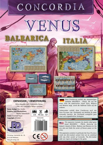 PDVCONCVENBI Concordia Venus Board Game: Balearica And Italia Map Expansion published by P D Verlag