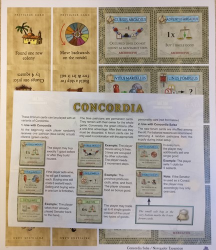 Concordia Board Game and Navegador Board Game Mini Expansion