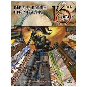 PEL13A13M 13th Age RPG: Fire And Faith Map Folio published by Pelgrane Press
