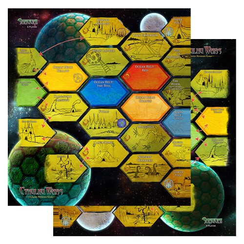 PETCWM12 Cthulhu Wars Board Game: 6-8 Player Shaggai Map Expansion published by Petersen Entertainment