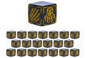 PETCWU34 Cthulhu Wars Board Game: Gold Cat Battle Dice published by Petersen Entertainment
