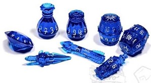 3!PHD2322 PolyHero Rogue 8 Dice Set - Sapphire Scoundrel published by Poly Hero Dice