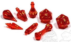 2!PHD2324 PolyHero Wizard 8 Dice Set - Dragonfire published by Poly Hero Dice