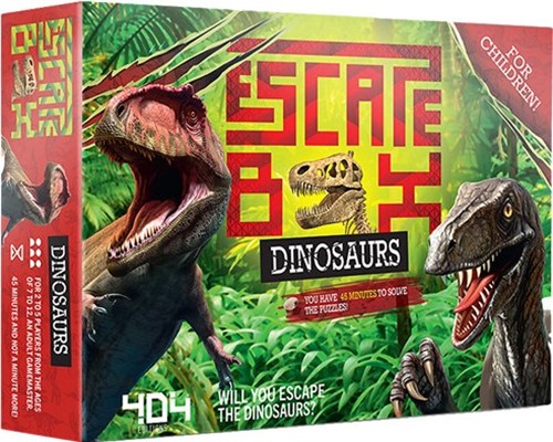 QCQEB012EN Escape Box Board Game: Dinosaurs published by 404 Editions
