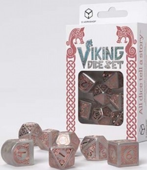 QWSRVIK4S Q-Workshop Viking RPG Mjolnir Dice Set published by Q-Workshop