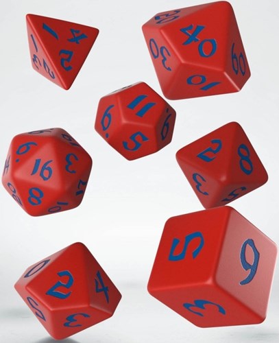 QWSSCLR2A Q-Workshop Classic Runic Red And Blue Dice Set published by Q-Workshop