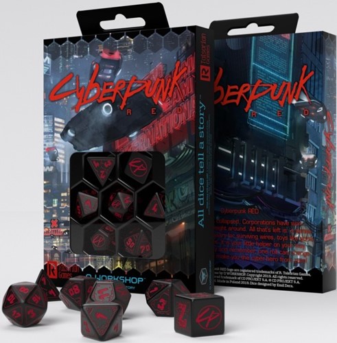 QWSSCPE06 Q-Workshop Cyberpunk Red RPG Dice Set published by Q-Workshop