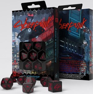 QWSSCPE06 Q-Workshop Cyberpunk Red RPG Dice Set published by Q-Workshop