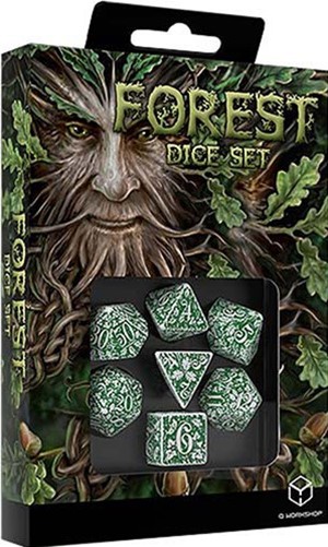 QWSSFOR4G Q-Workshop Forest Tundra Dice Set published by Q-Workshop