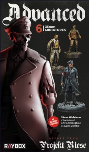 RBXEFPR252M Escape From Projekt Riese Board Game: Advanced Zombies Miniatures Set published by Raybox Games