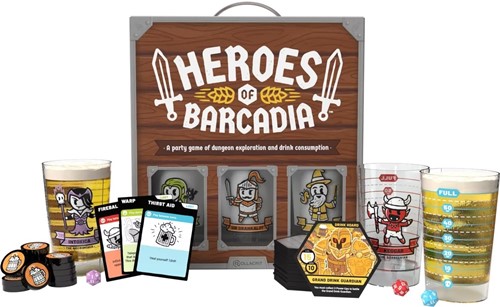 RCHOBBRDBGRESTD Heroes Of Barcadia Board Game published by Rollacrit Corp