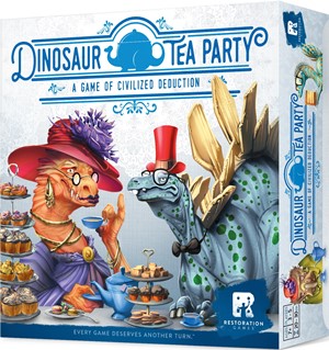 REO9005 Dinosaur Tea Party Card Game published by Restoration Games