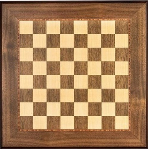 RF50WALNUTMLD 50 cm Walnut and Sycamore Moulded Edge Chess Board published by Rechapardos Ferrer