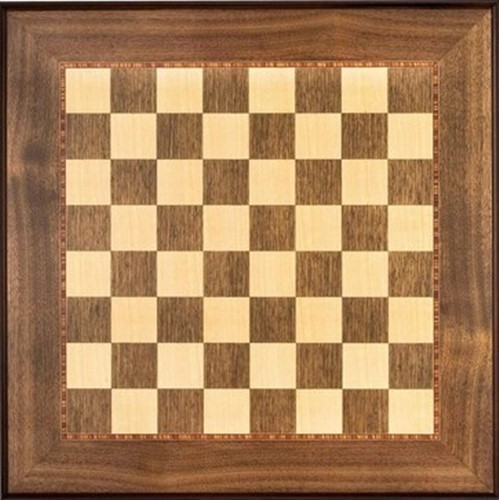 RF55WALNUTMLD 55 cm Walnut and Sycamore Moulded Edge Chess Board published by Rechapardos Ferrer