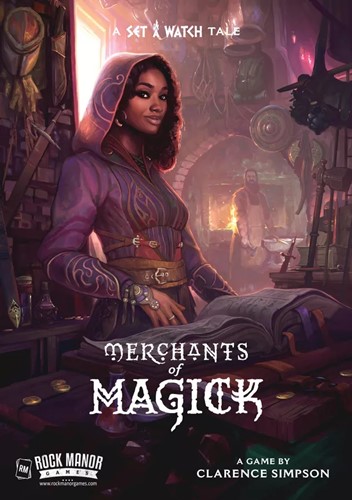 RMA120 Merchants Of Magick Board Game: A Set A Watch Tale published by Rock Manor Games