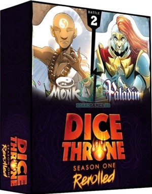 ROX637 Dice Throne Dice Game: Season One ReRolled 2: Monk Vs Paladin published by Roxley Games