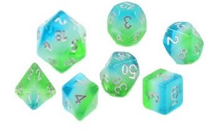 SDZ000508 Blue Hawaiian Polyhedral Dice Set published by Sirius Dice