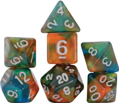 SDZ000902 Persimmon Punch Polyhedral Dice Set published by Sirius Dice