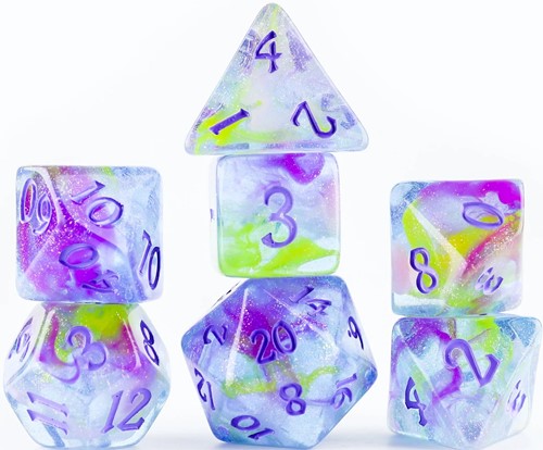 SDZ000903 Watercolours Polyhedral Dice Set published by Sirius Dice