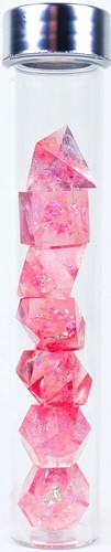 SDZ001003 Pink Cloak And Dagger Polyhedral Dice Set published by Sirius Dice