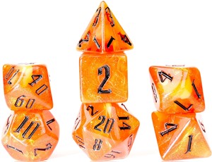 SDZ001302 Fire Nebula Polyhedral Dice Set published by Sirius Dice