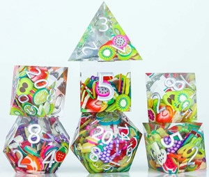 SDZ001402 Sharp Fruit Polyhedral Dice Set published by Sirius Dice