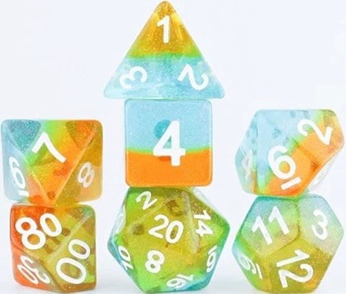 SDZ001902 Celestial Ocean Dusk Polyhedral Dice Set published by Sirius Dice