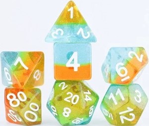 2!SDZ001902 Celestial Ocean Dusk Polyhedral Dice Set published by Sirius Dice