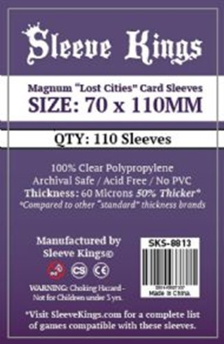 110 x Magnum Lost Cities Card Sleeves (70mm x 110mm)