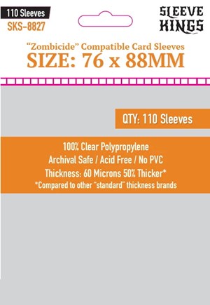 Sleeve Kings Tiny Epic Compatible Sleeves (88x125mm) - 110 Pack, 60 Microns