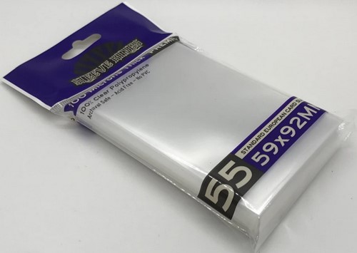 SKS9904 55 x Premium Standard European Card Sleeves (59mm x 92mm) published by Sleeve Kings