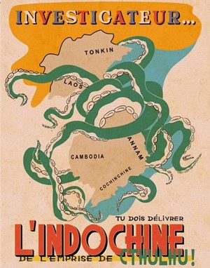 SOSHORRORGM Call of Cthulhu RPG: Journal d'Indochine GM Screen published by Sons Of The Singularity