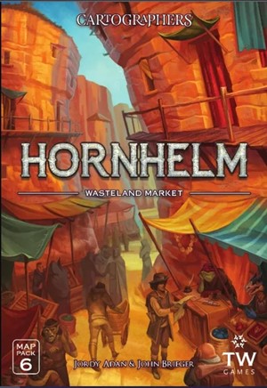 2!TWK4068 Cartographers Card Game: Heroes Map Pack 6 Hornhelm Market published by Thunderworks Games