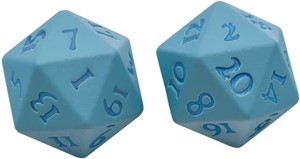 UP15940 Vivid Heavy Metal D20 Dice Set: Light Blue published by Ultra Pro